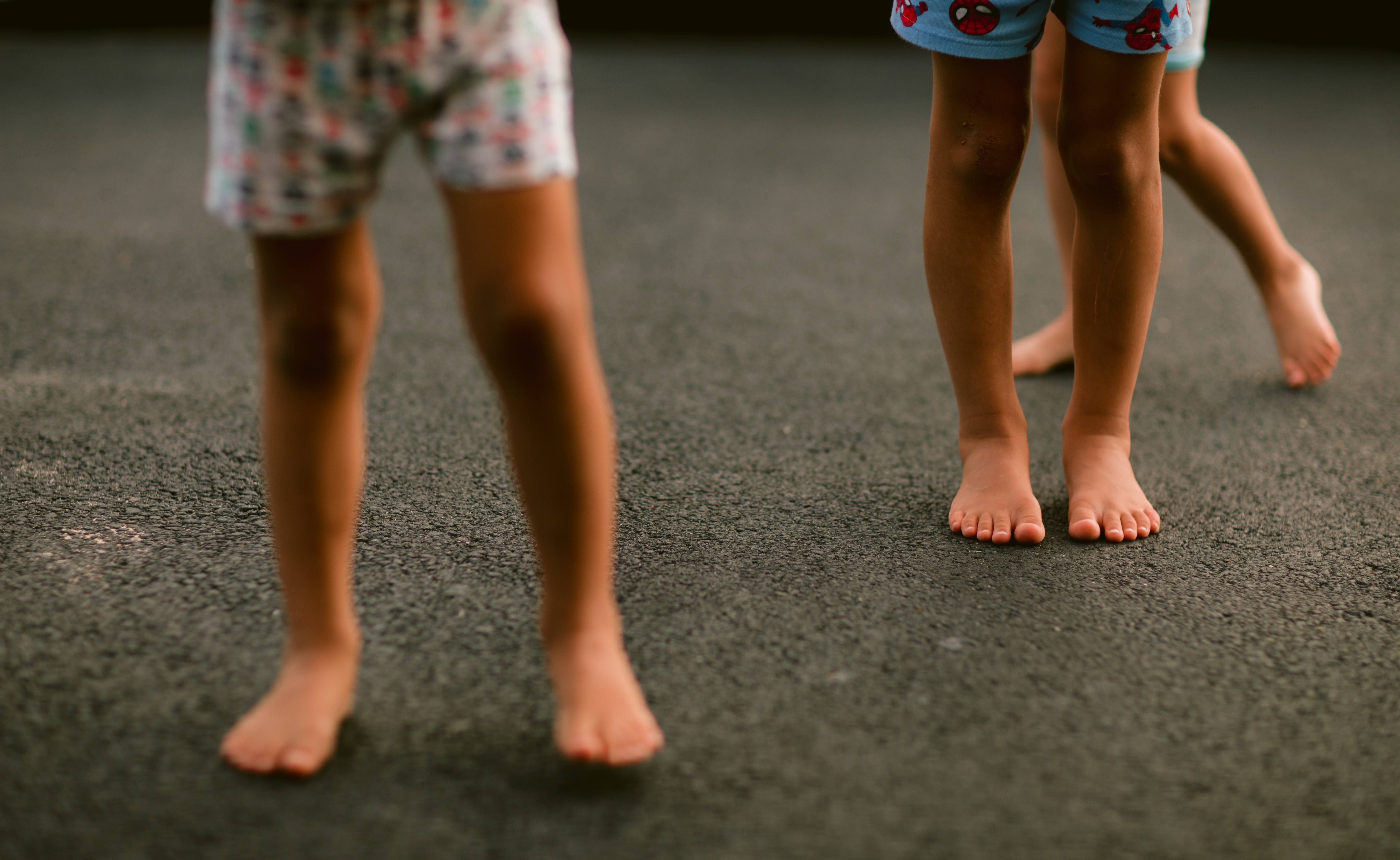 gymmen met of zonder schoenen foto