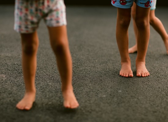 Gymmen met of zonder schoenen